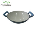 Double ears cast iron Chinese wok wholesale